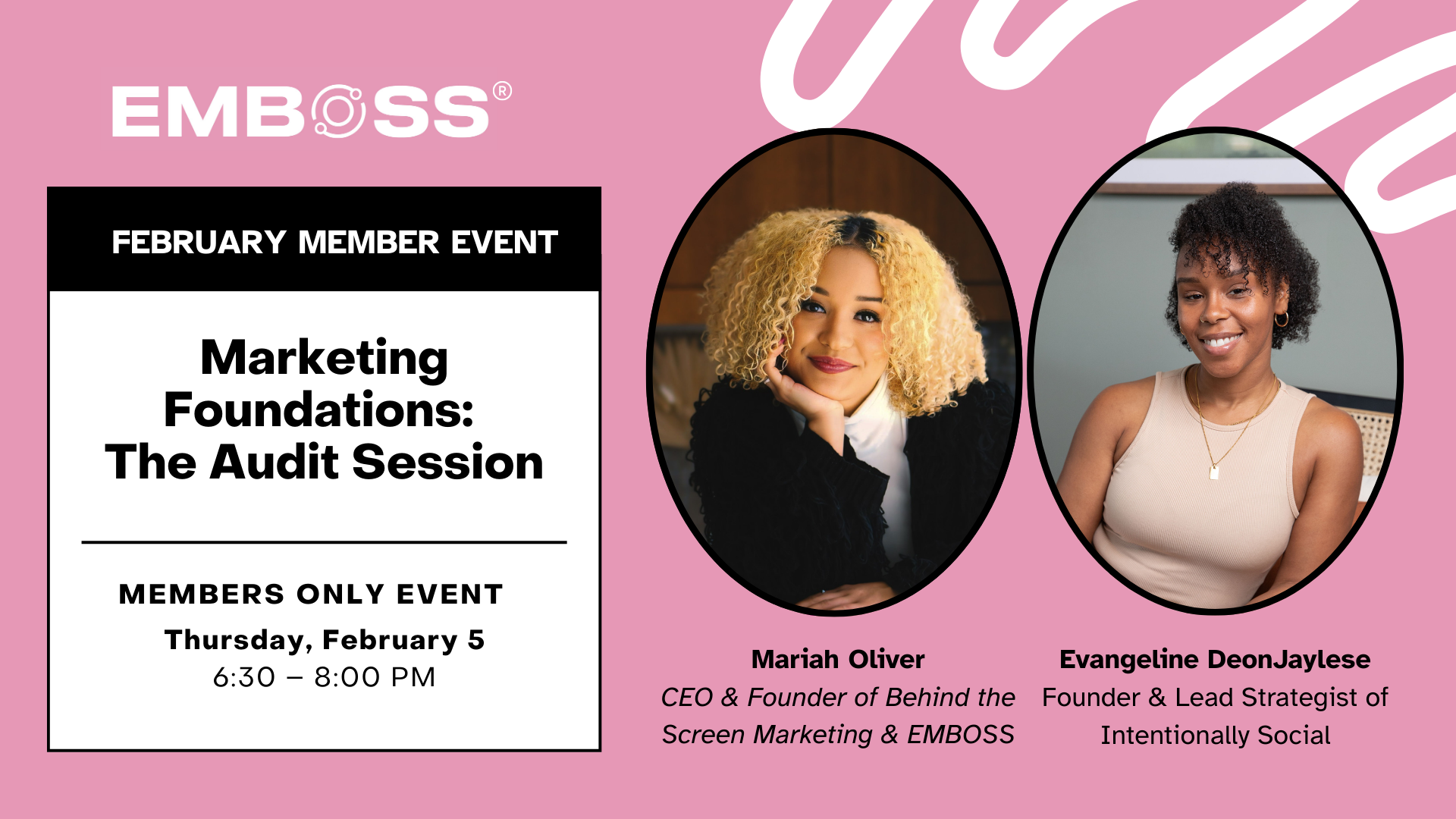 EMBOSS February Member Event | Marketing Foundations: The Audit Session