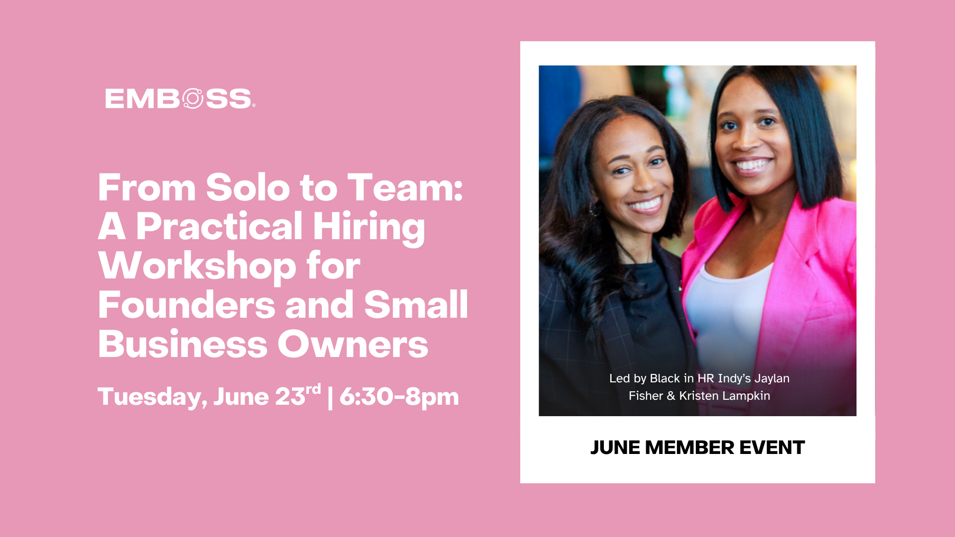 June Members Only Event | From Solo to Team: A Practical Hiring Workshop for Founders and Small Business Owners
