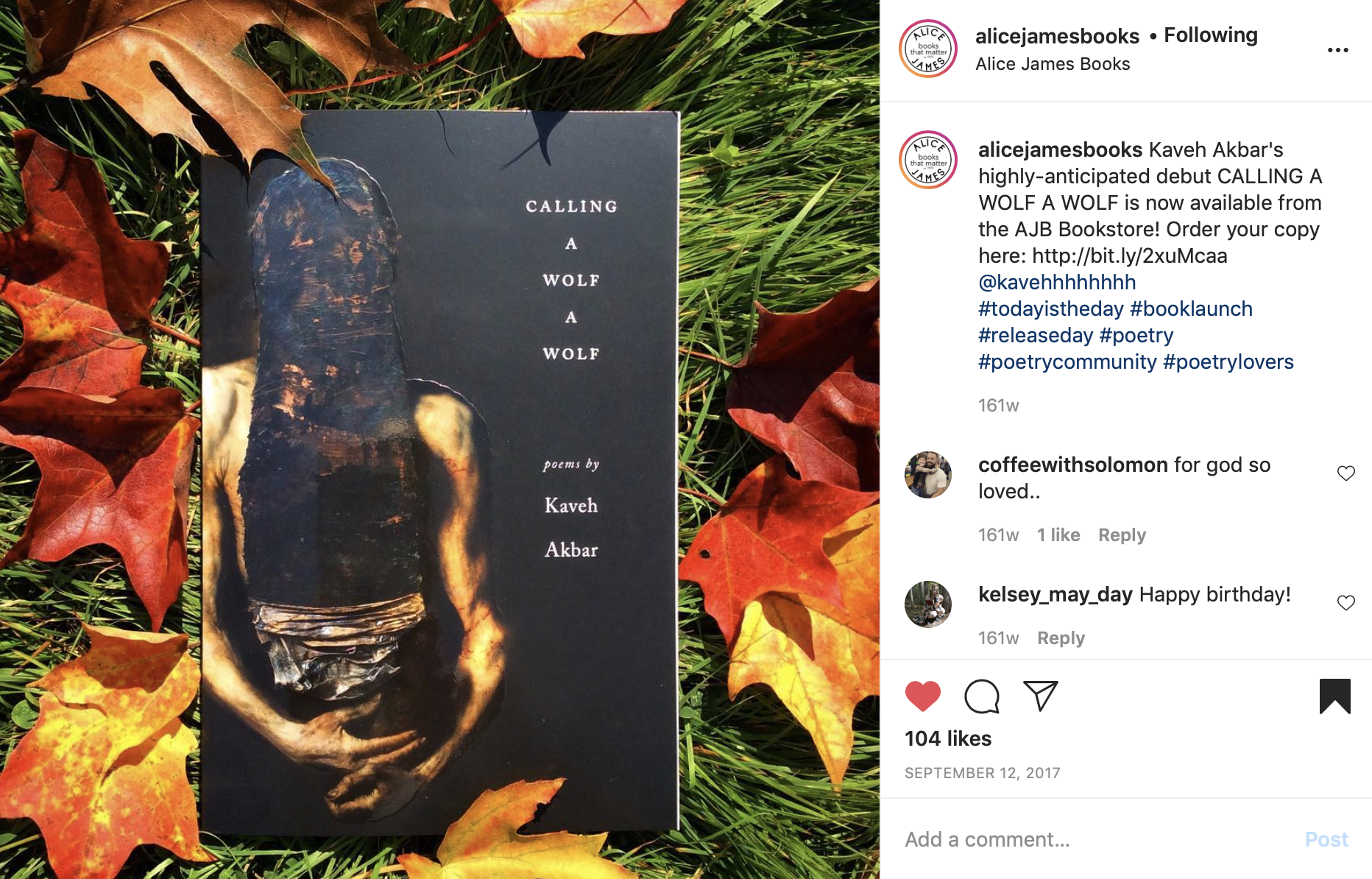 Kaveh Akbar book launch