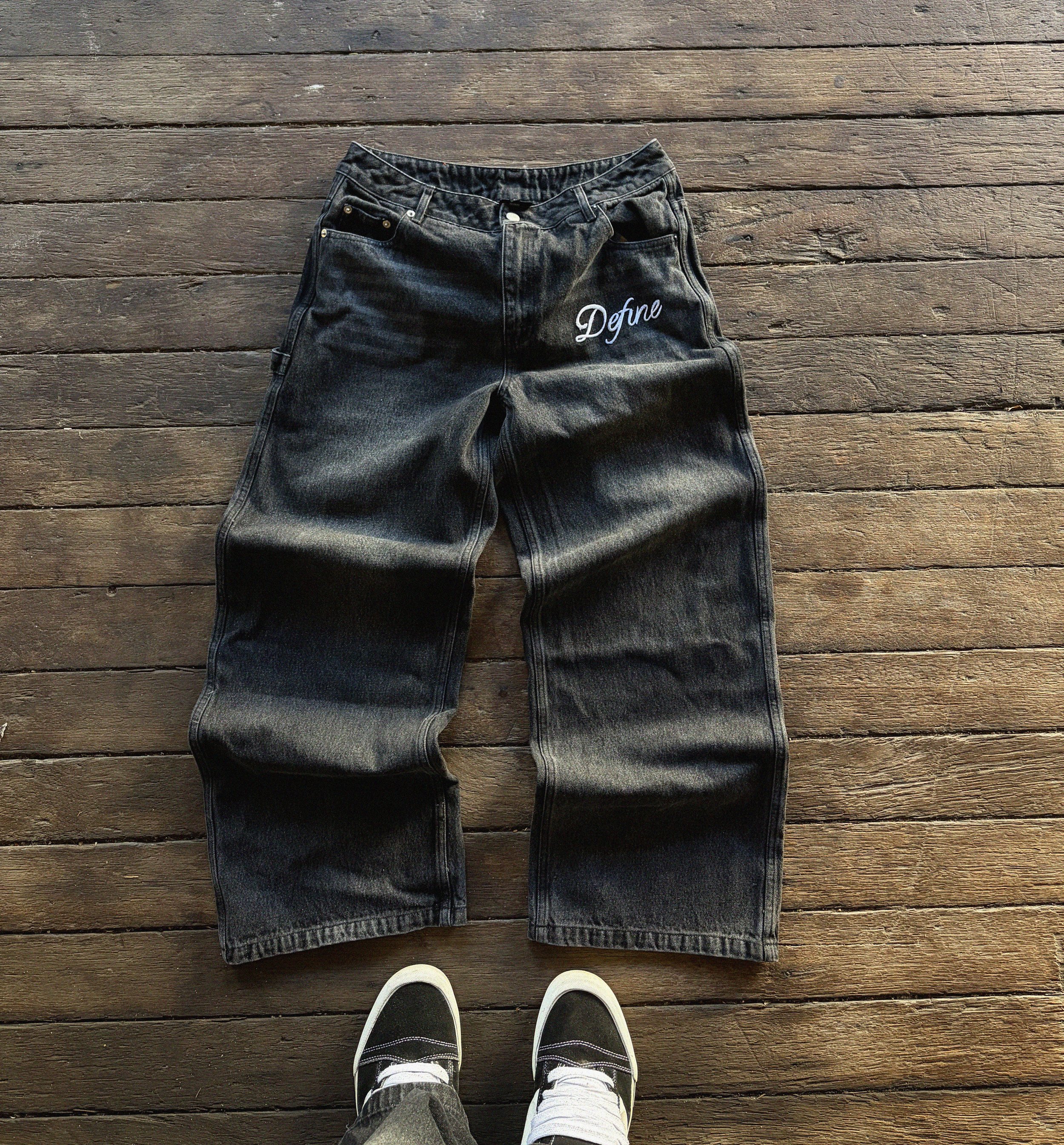 Black wash denim