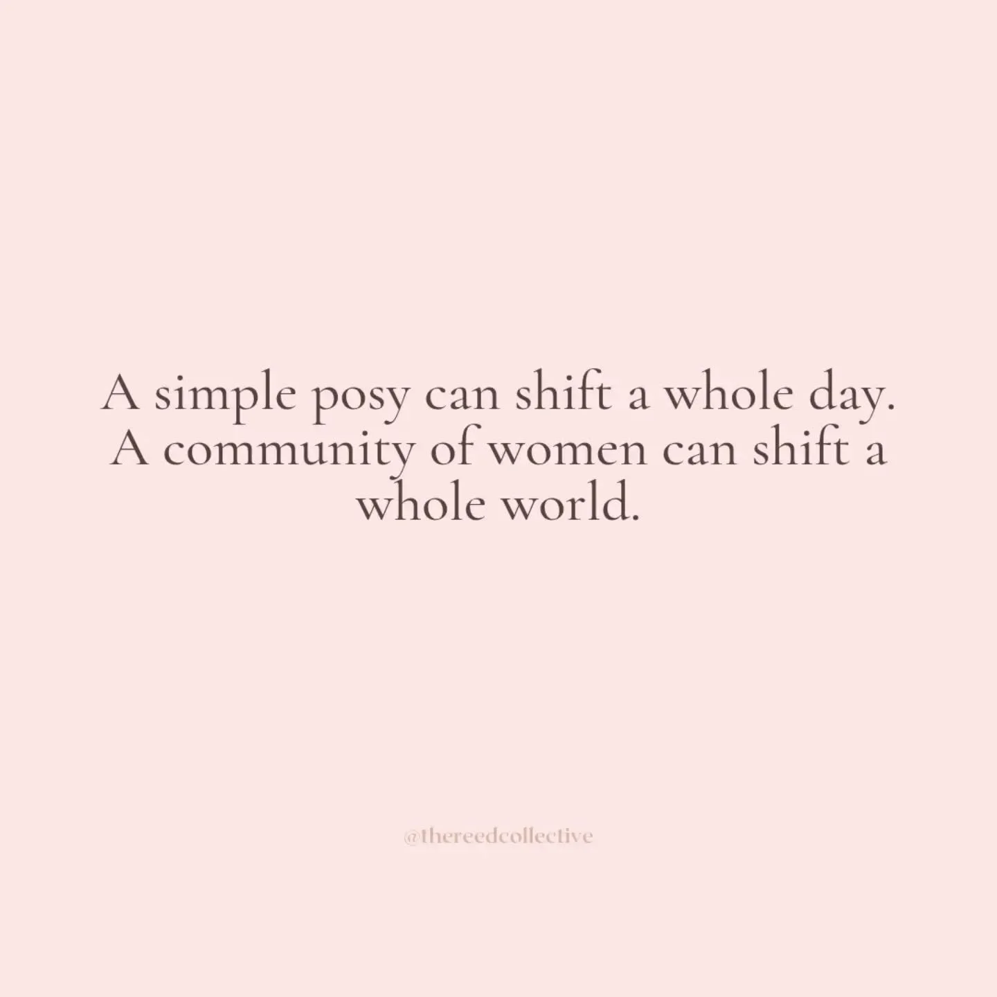 She needed someone to hand her a posy and say "this is for you."

That's the whole idea behind REED. Not charity. Just women showing up for each other, one small thing at a time.

Tag a woman who's shifted your world.

#TheREEDCollective #C