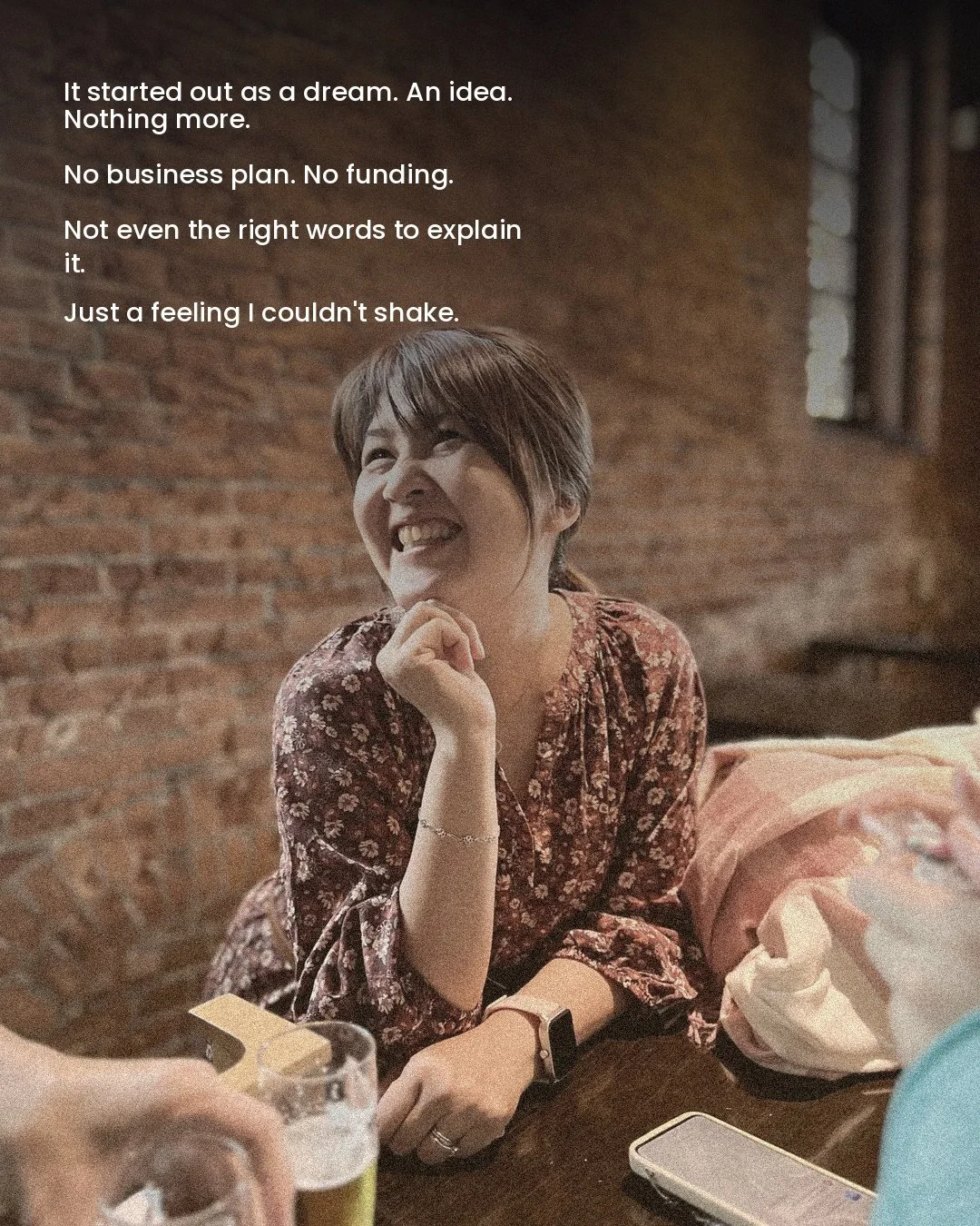 It started out as a dream. An idea. Nothing more.

There's been doubt, fumbling, trial and error along the way &mdash; but underneath it all, it was always about community. Giving people space to feel seen, cared for, valued.

I'll keep giving it a g