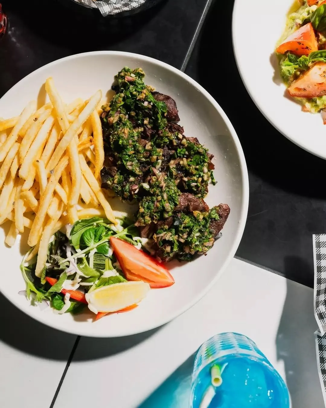 START YOUR WEEK OFF RIGHT&nbsp;🔥&nbsp;250g scotch fillet with crispy fries and a fresh salad served with salsa verde.