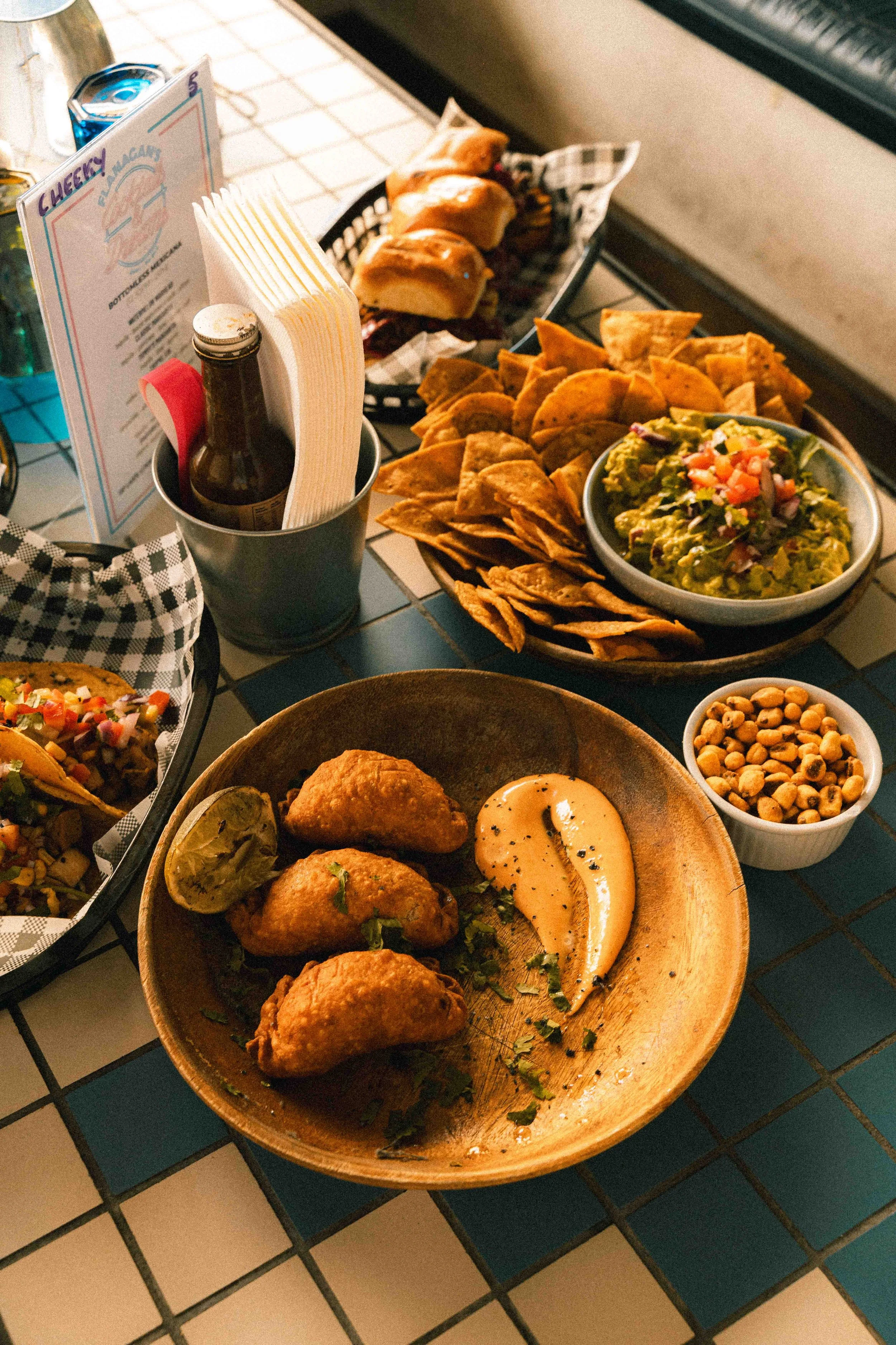 Bottomless brunch spread