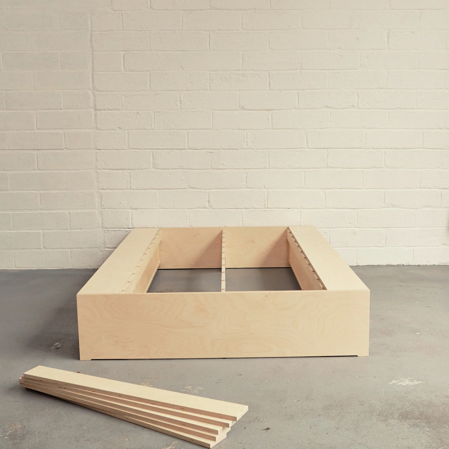 plywood beds with slats removed