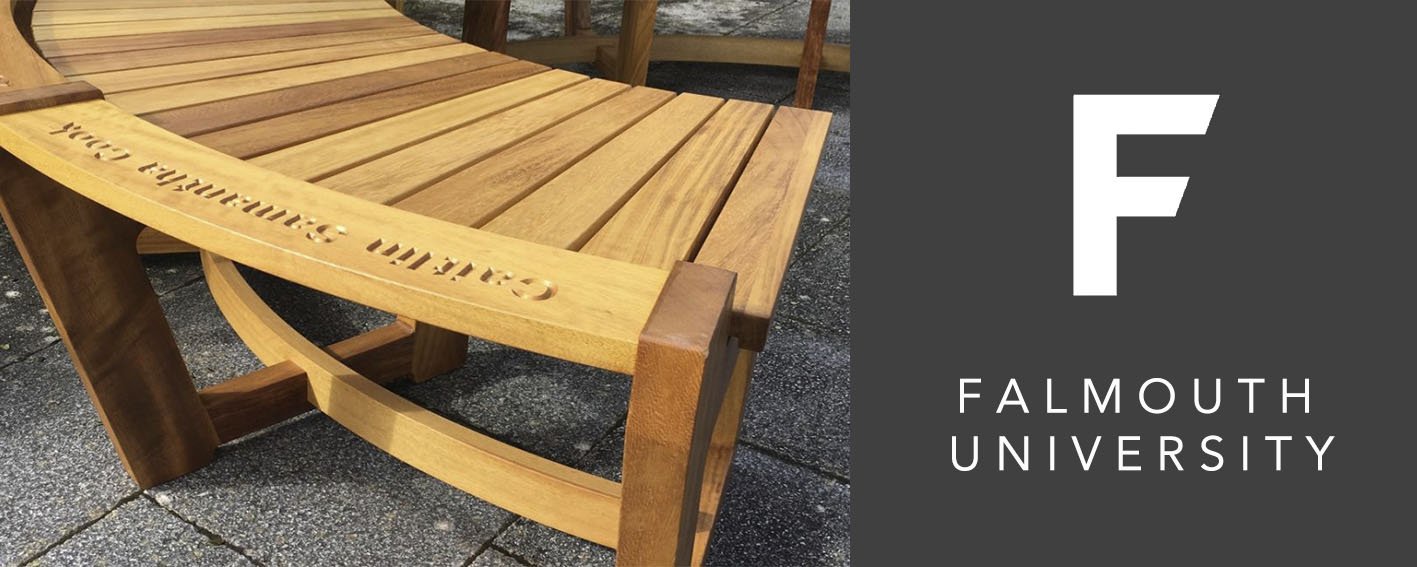 outdoor memorial bench made by apply works for falmouth university.jpg