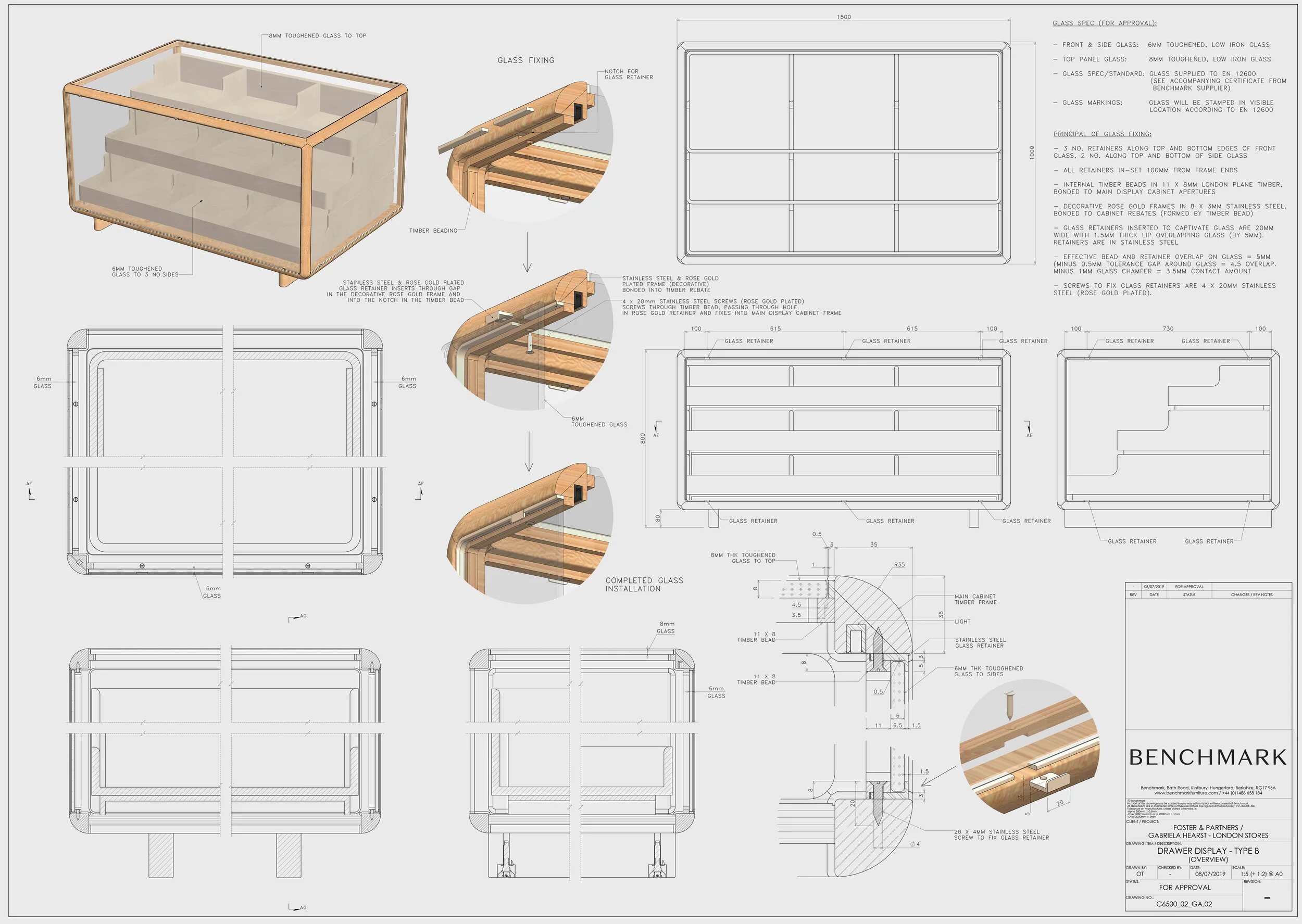 A display drawer for Gabriela Hearst, drawn in Solidworks
(please click image for details)