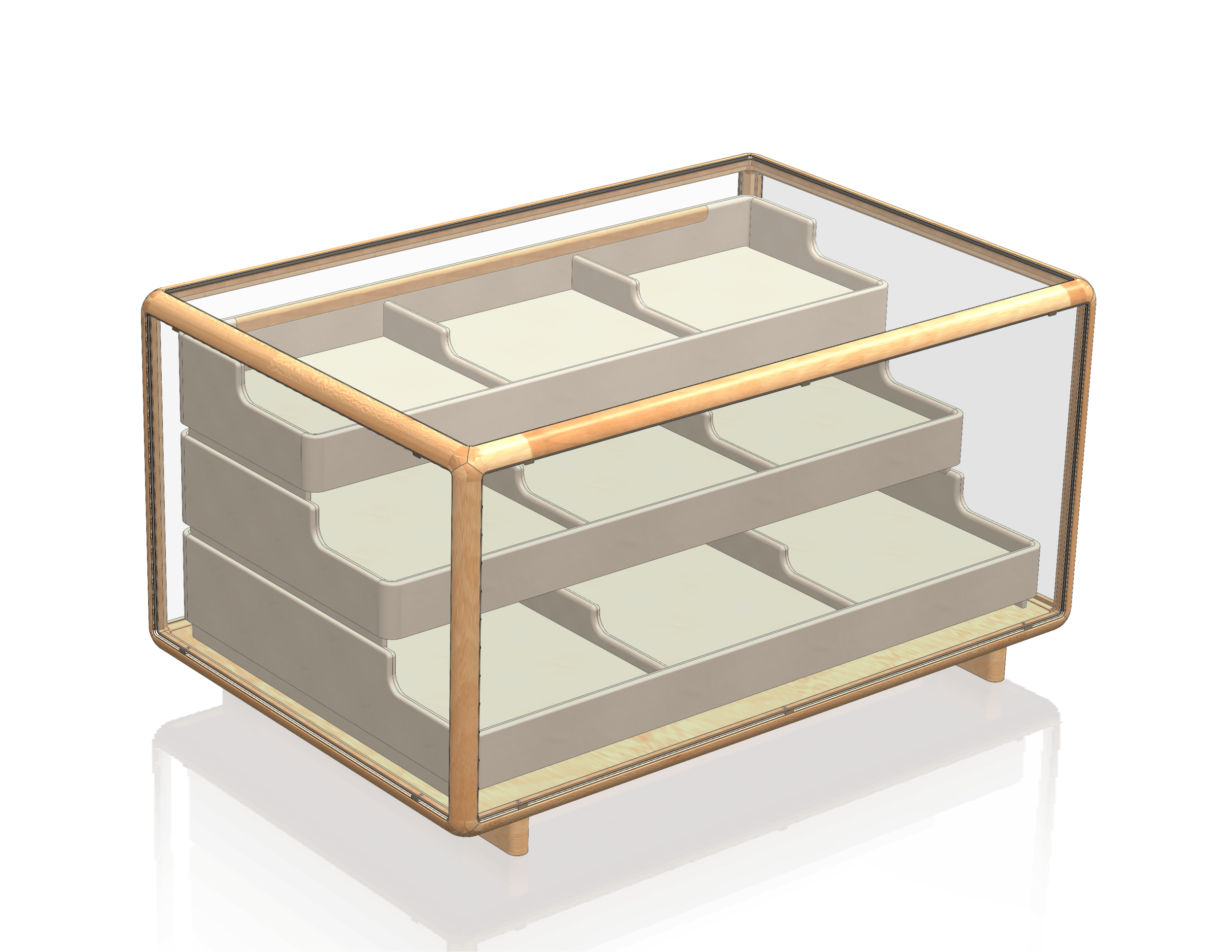 A display drawer for Gabriela Hearst, modelled in Solidworks
(please click image for details)