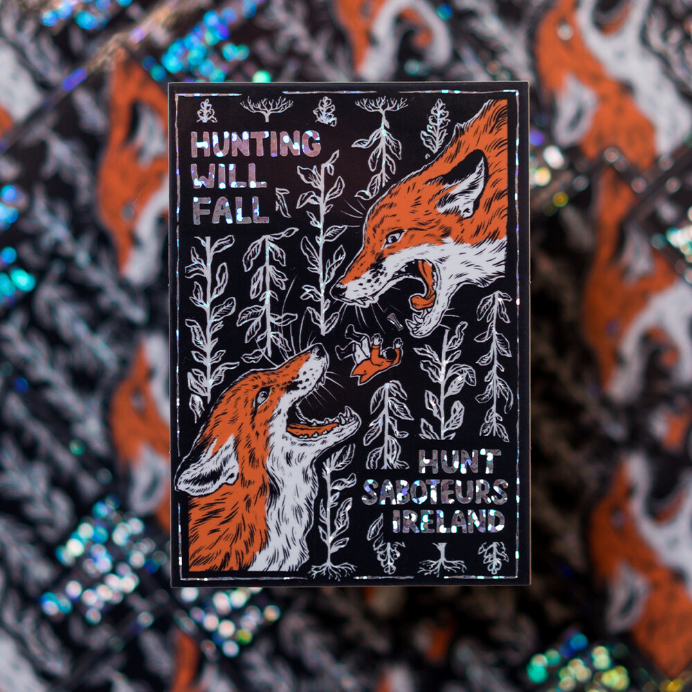 Hunting Will Fall Glitter Sticker