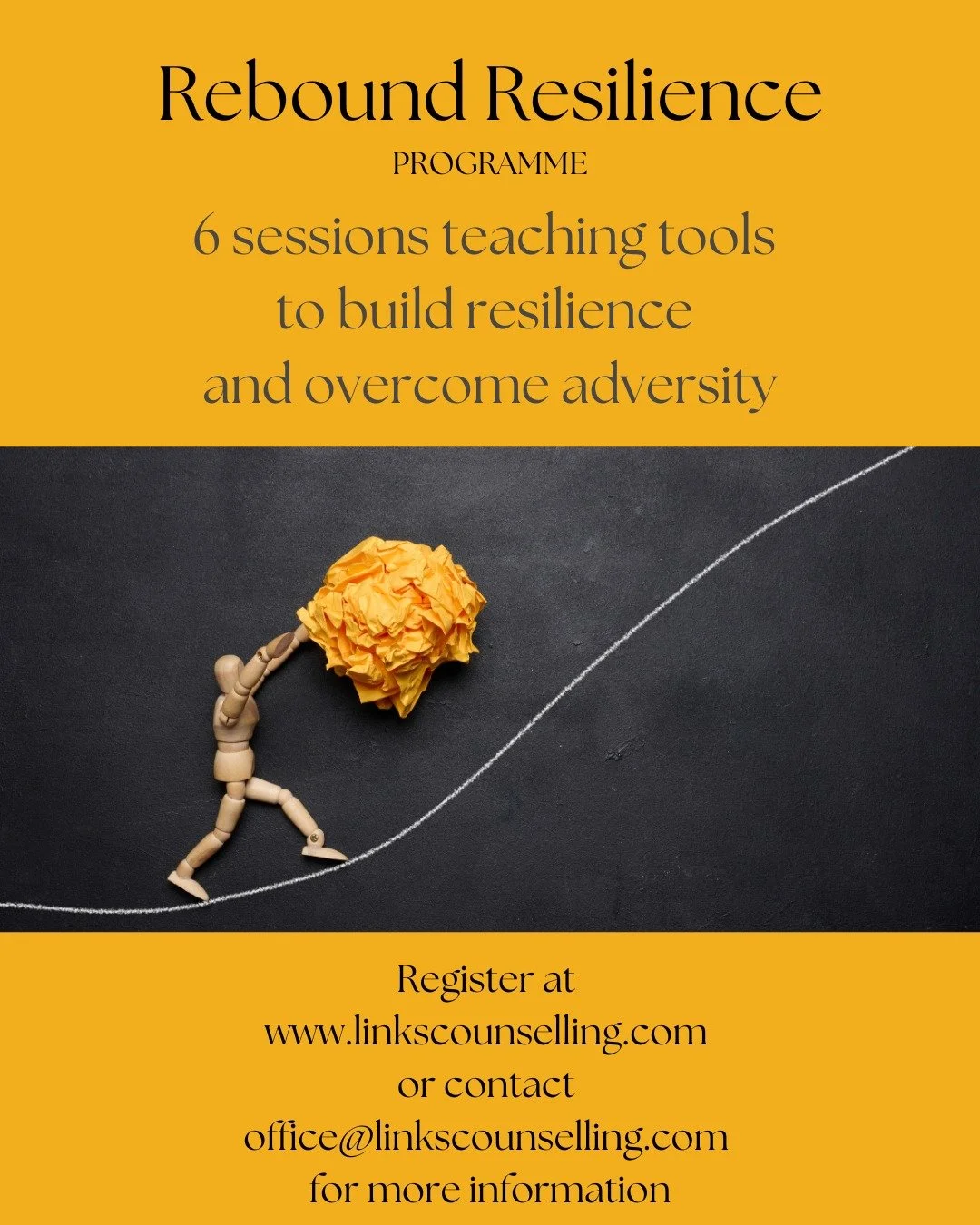 We will be running our 6-week Rebound Resilience programme both online and in person on the following dates:

Lurgan
Wednesdays, starting 18th February, 7.15-8.45pm

Microsoft Teams
Thursdays, starting 19th March, 10.30-12pm

You would be so welcome 