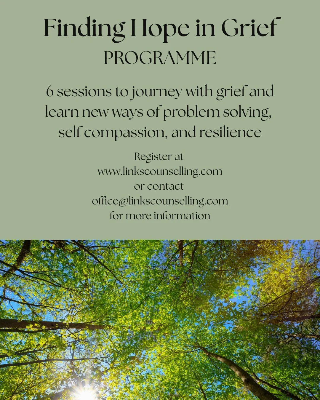 We have several Finding Hope in Grief groups starting this Spring across our sites. You would be so welcome to join us!🌿

Ballymena
Tuesdays, 10.30-12pm, 24/3-4/4

Ballyclare
Wednesdays, 10-11.30am, 15/4-20/5

Lurgan
Thursdays, 7-8.30pm, 9/4-14/5

I