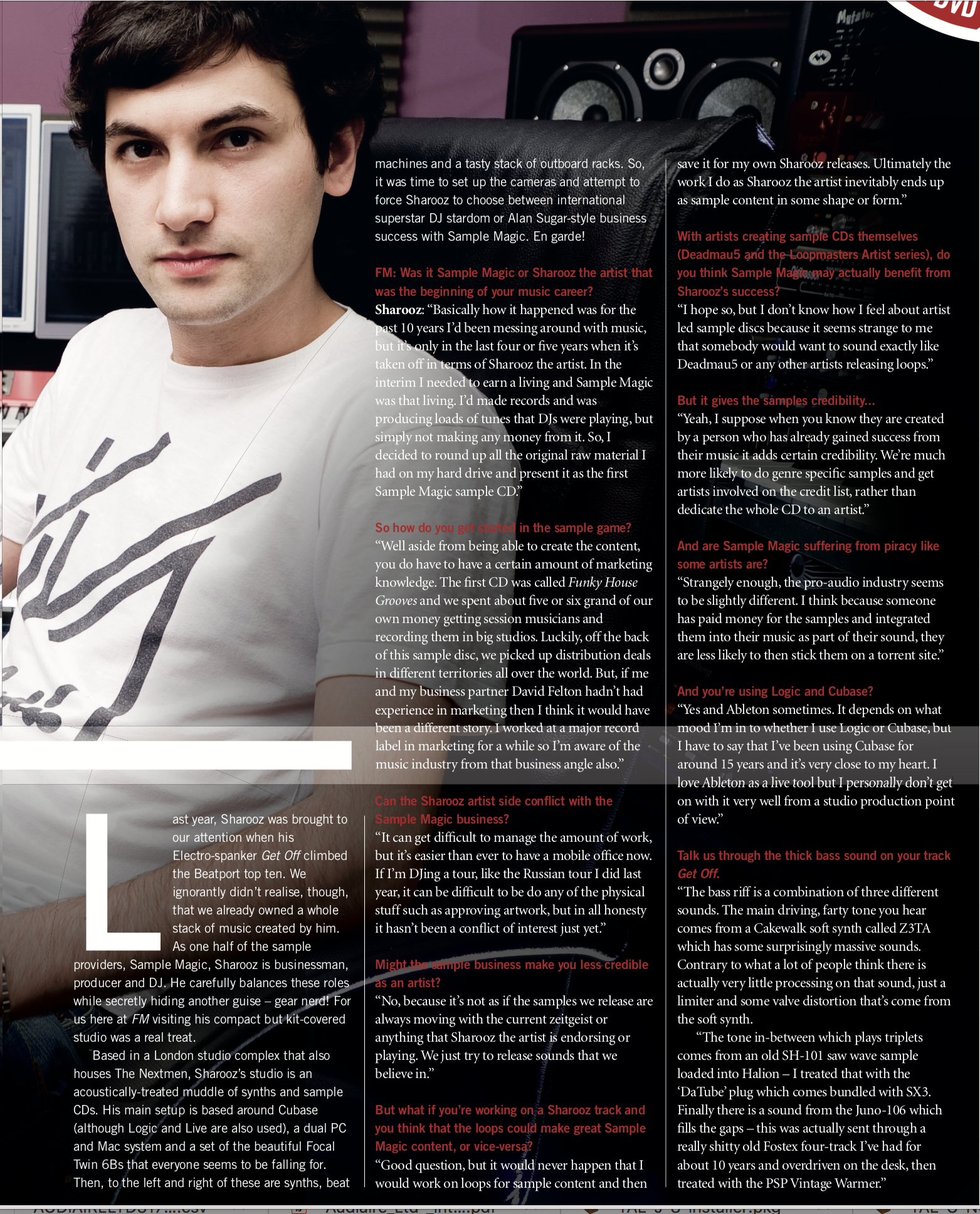 Future Music Magazine Cover Feature