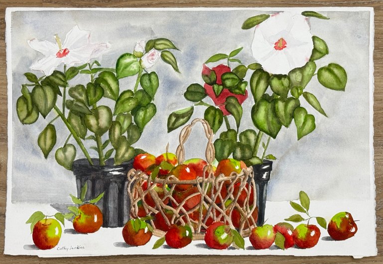Hibiscus & the Fruit Basket.jpeg