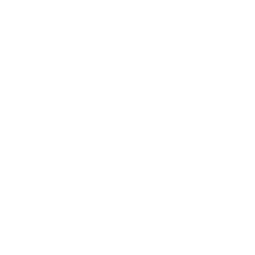 A black and white abstract design with a central star-shaped figure surrounded by curved shapes.