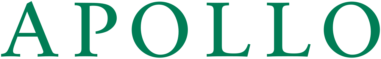 The word 'APOLLO' written in large green capital letters on a black background.