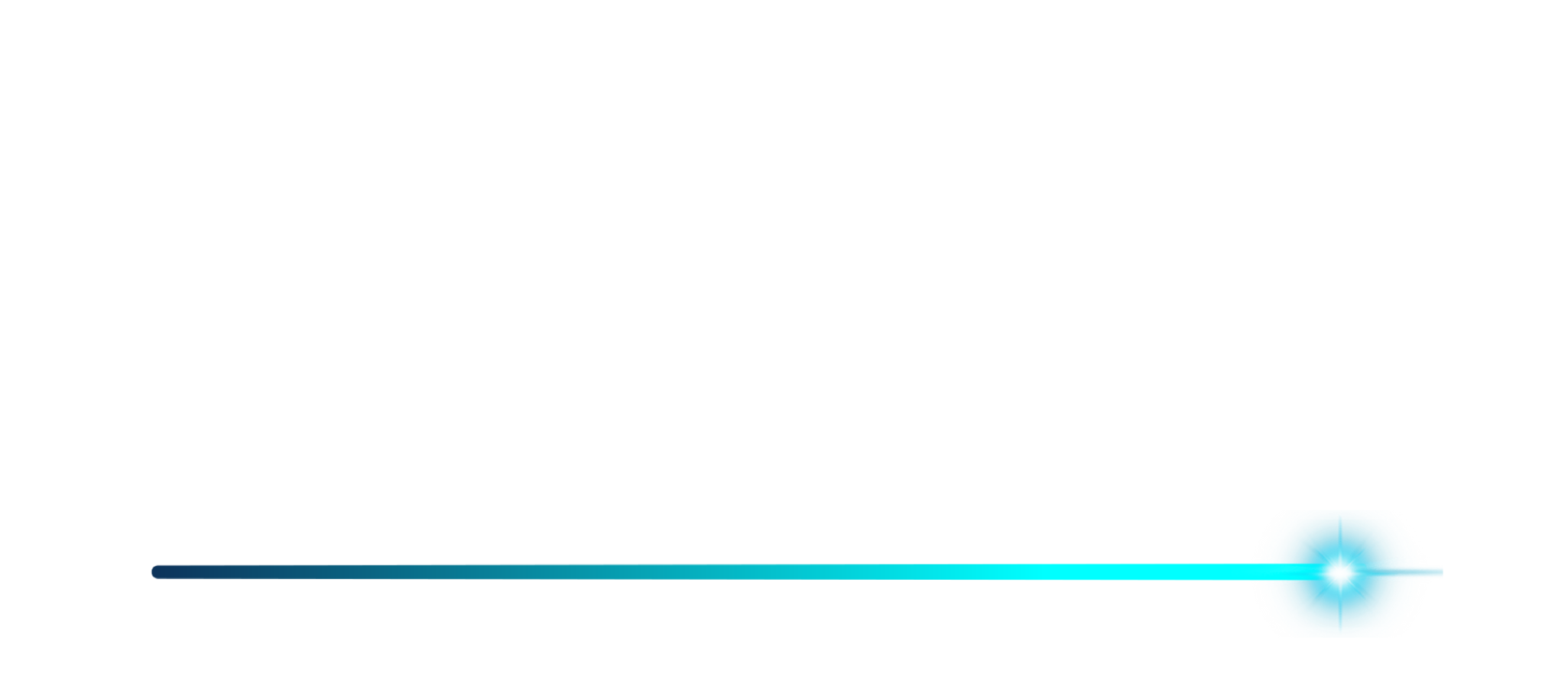 Logo for ARC on a black background, A bar with a colour gradient from blue to white at the right end, with a bright light burst at the end sits underneath the word ARC in white letters..