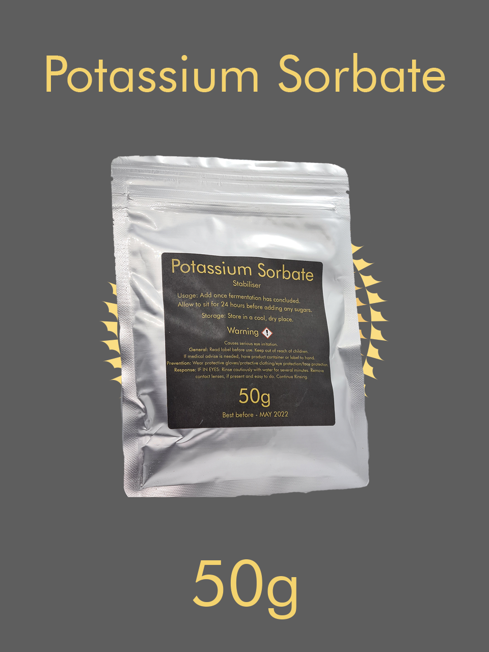 Potassium Sorbate Stabiliser 10g 50g 100g — OmniMead