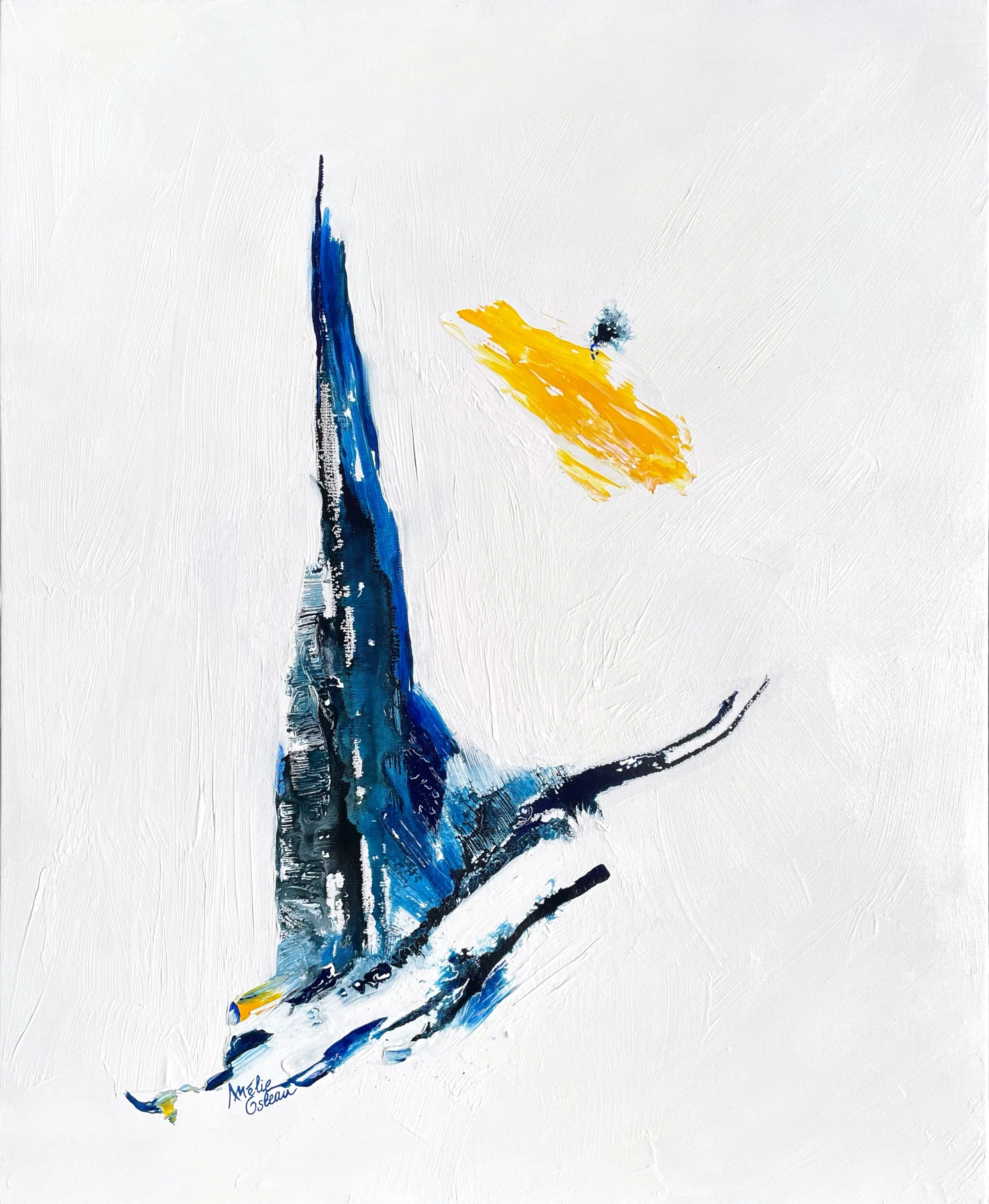 Hommage au courage | Techniques mixtes sur toile | 73x60