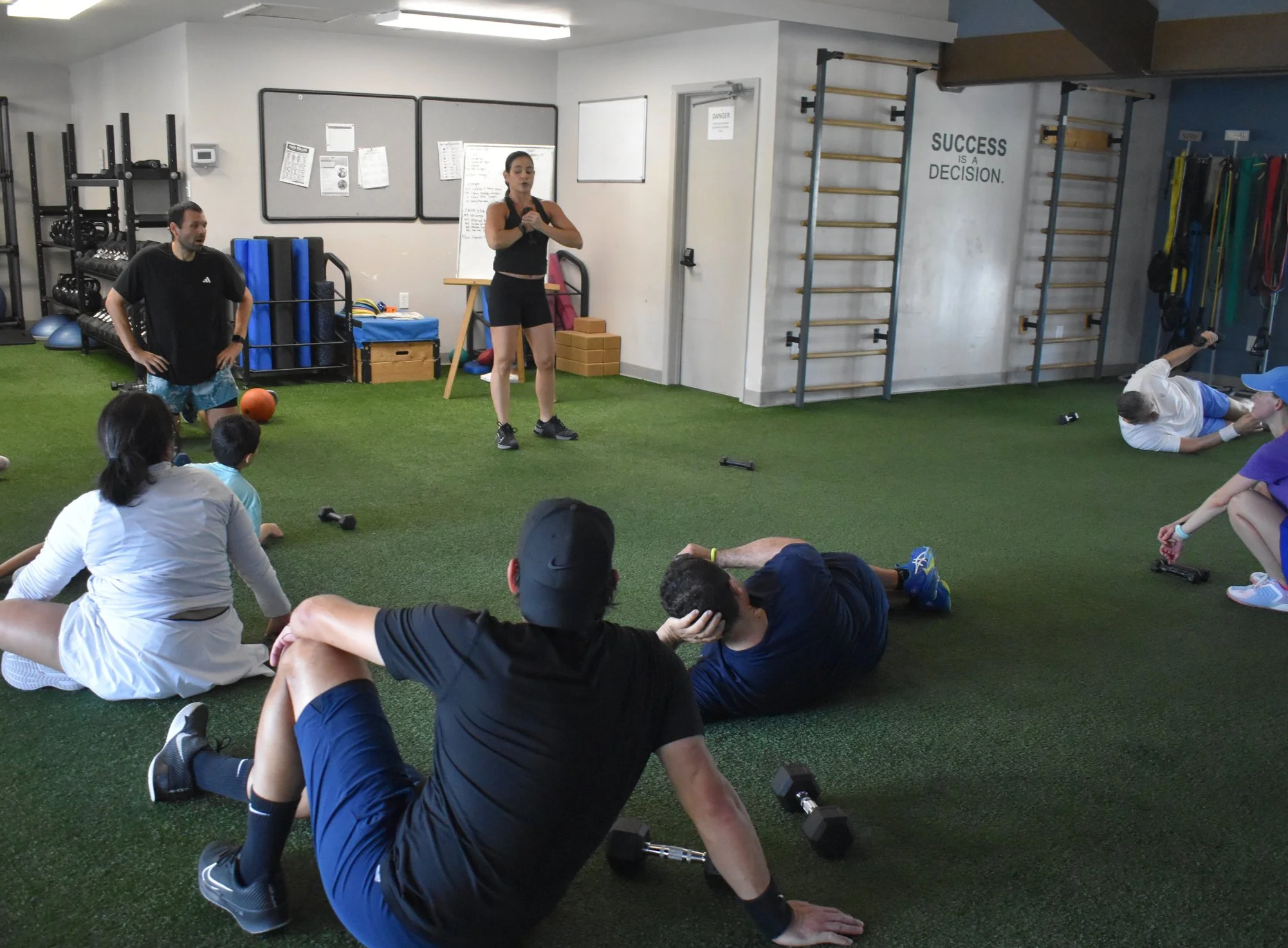 Partner based workout class at Giammalva Racquet Club and Elite Academy in Klein, Texas.