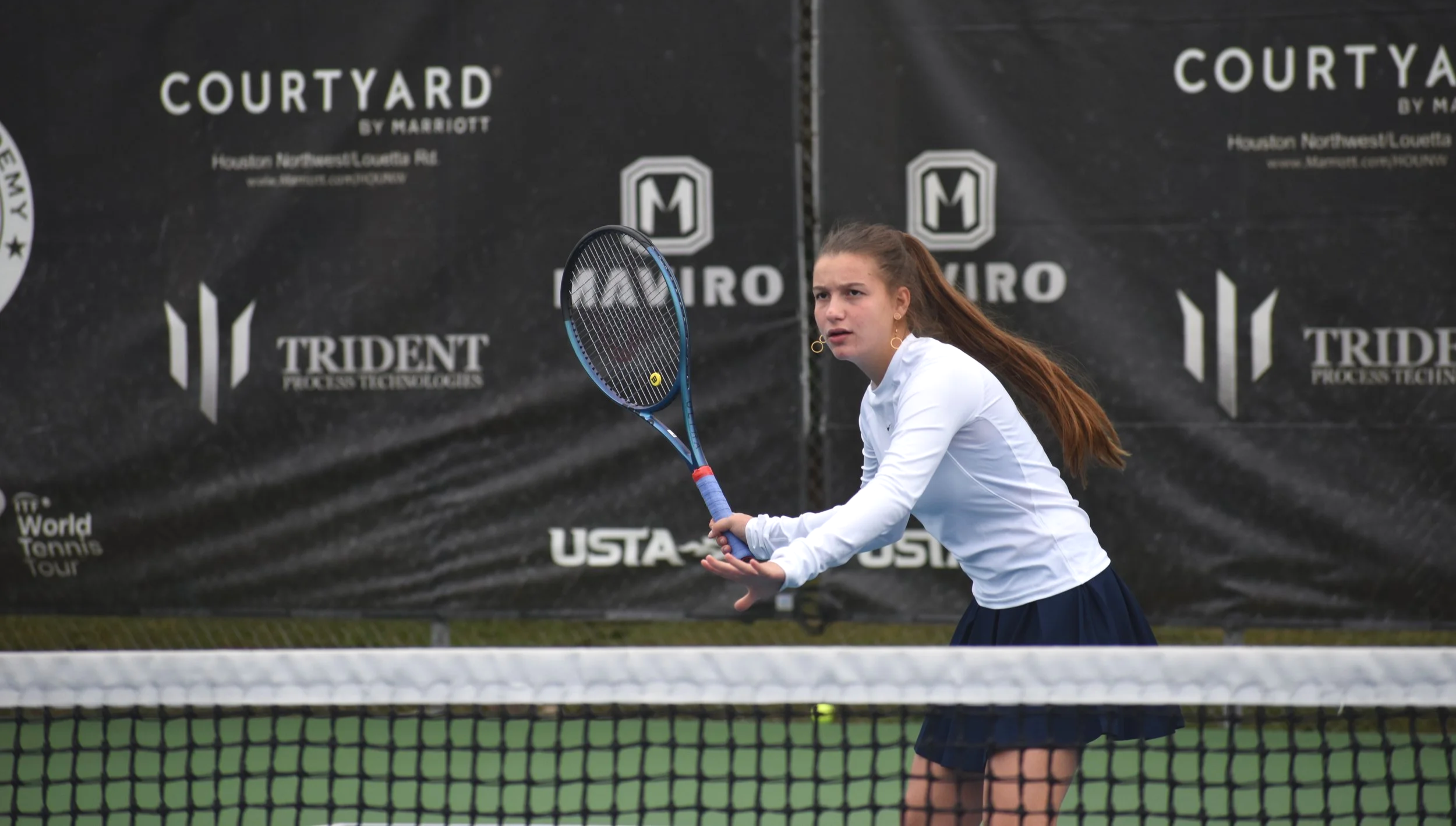 Laura Puig training at Giammalva Racquet Club & Elite Academy in Houston, Texas