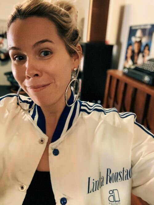 Hanging out at virtual Thriving Roots fest in my super fly Linda Ronstadt jacket. It's the little things, y'all.