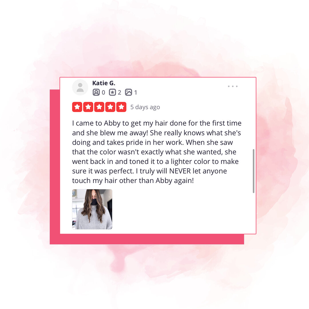 It's all about TRUST between the stylist and the client! We love seeing amazing reviews like this one for @coloredbyabby. 💖