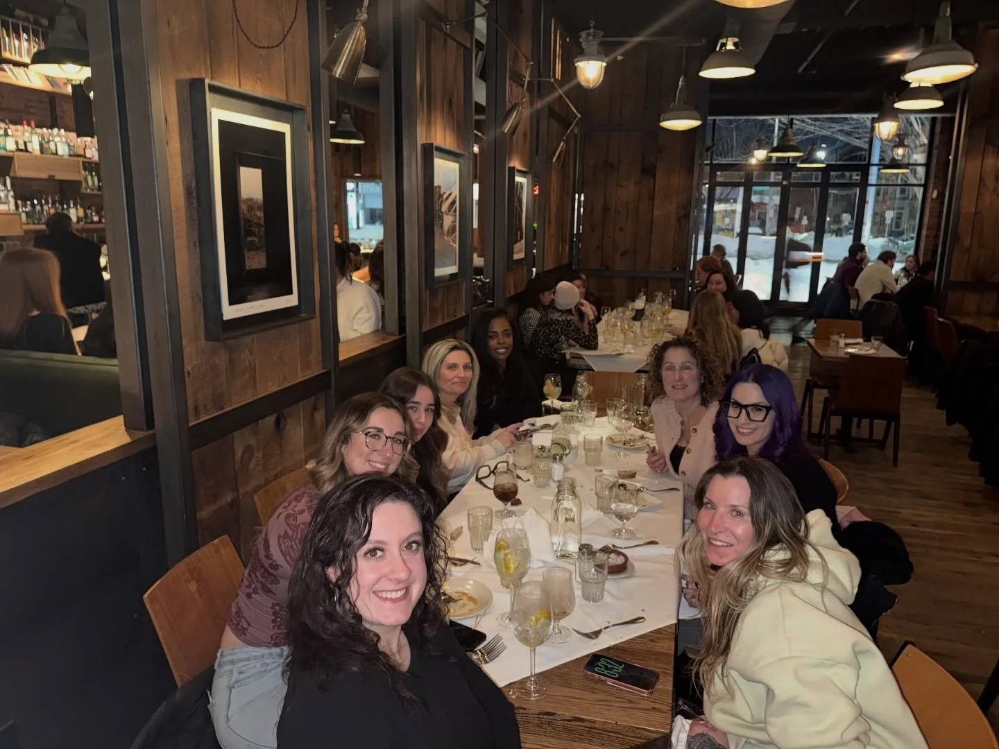 Evie celebrated our holiday dinner at the fabulous @barcelonawinebar on a chilly Tuesday night in Cambridge