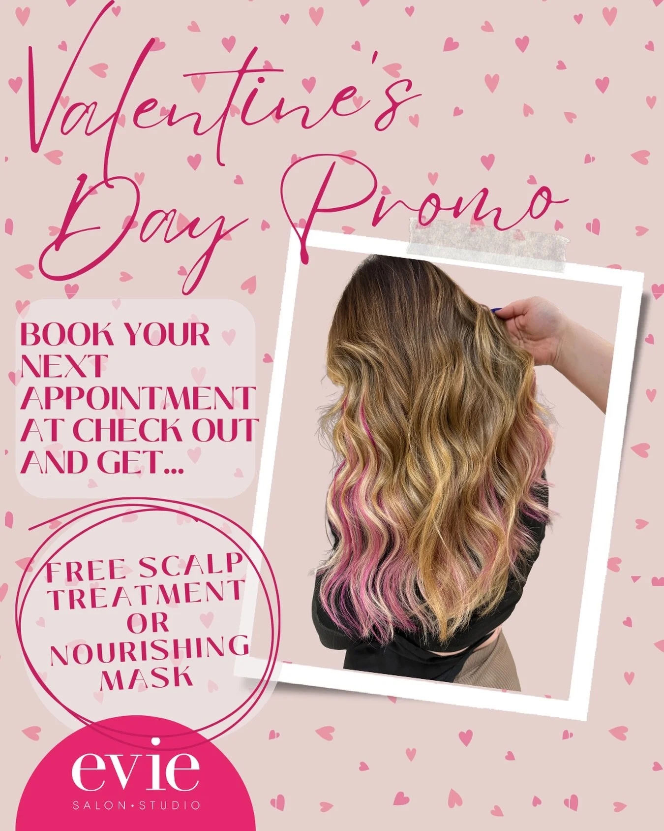 Love is in the air!! When you book your next appointment at check out receive a complimentary scalp treatment or nourishing mask! Now until Valentine&rsquo;s Day!!💕 

Book here! http://bit.ly/4nlew3U

#davissquare #somervillesalon #eviesalonstudio #