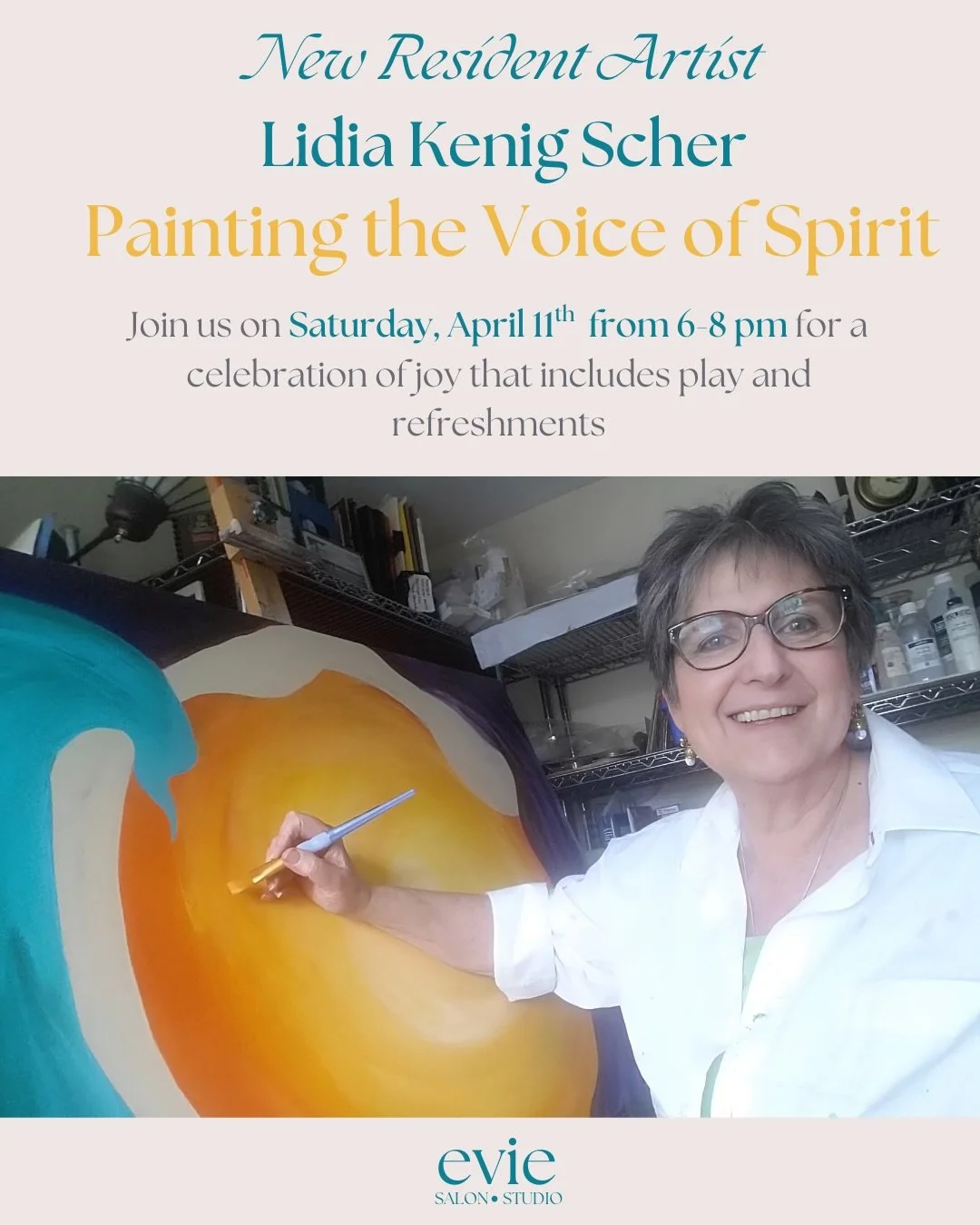 We&rsquo;re so excited to announce our next resident artist! We hope you join us April 11th for a celebration of this beautiful show!

#davissquare #somervilleart  #eviesalonstudio #somervillehair #bostonhair somervillema