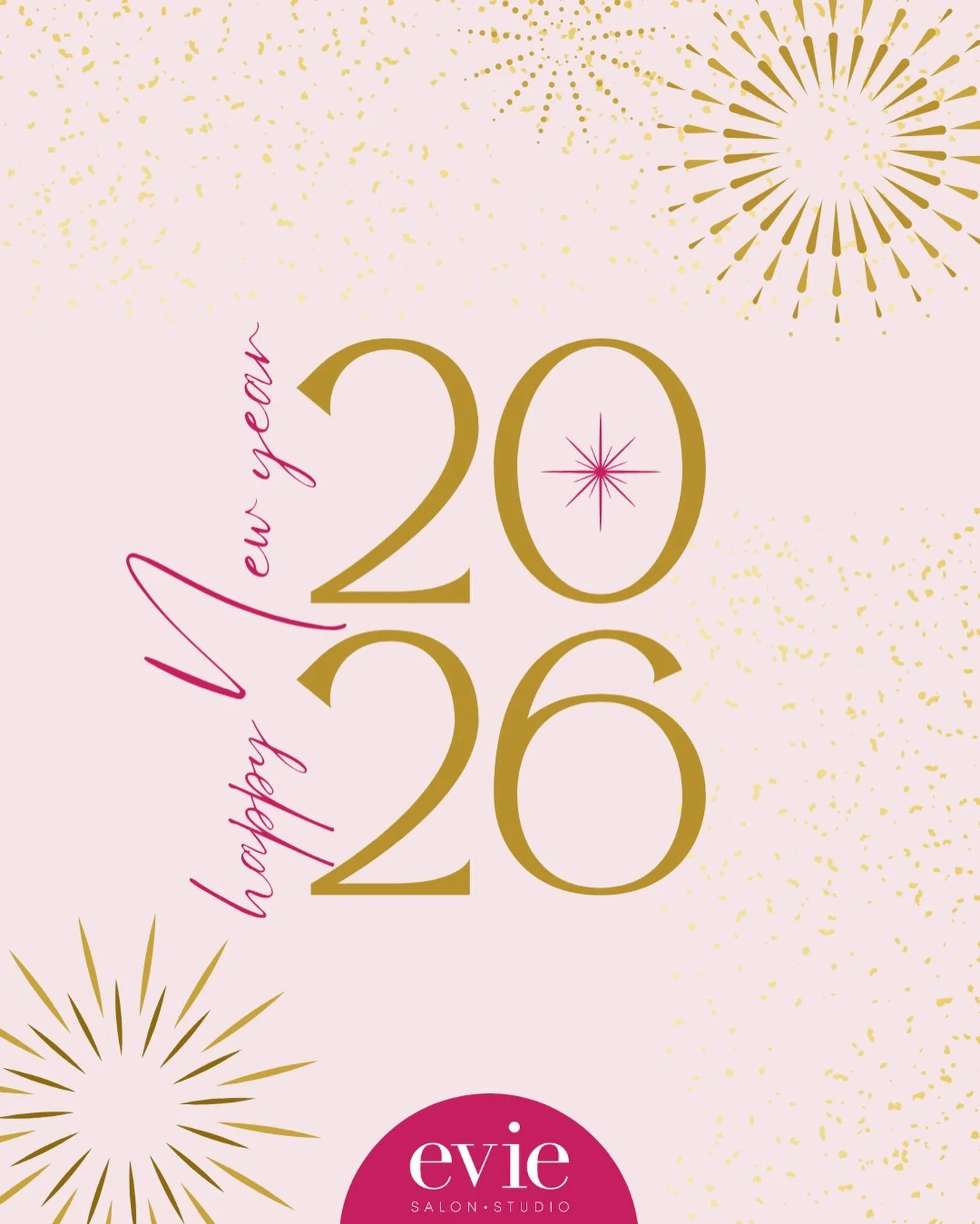 Happy New Year from Evie Salon Studio! Wishing you a year of beauty, peace, and joy ✨