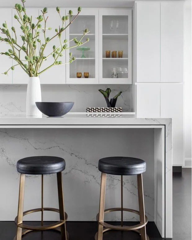 Hosting season is right around the corner, making now the perfect time to give those hardworking entertaining spaces more attention. Here we did a set of glass cabinet fronts for the client to store their glassware collection in and so guests easily 