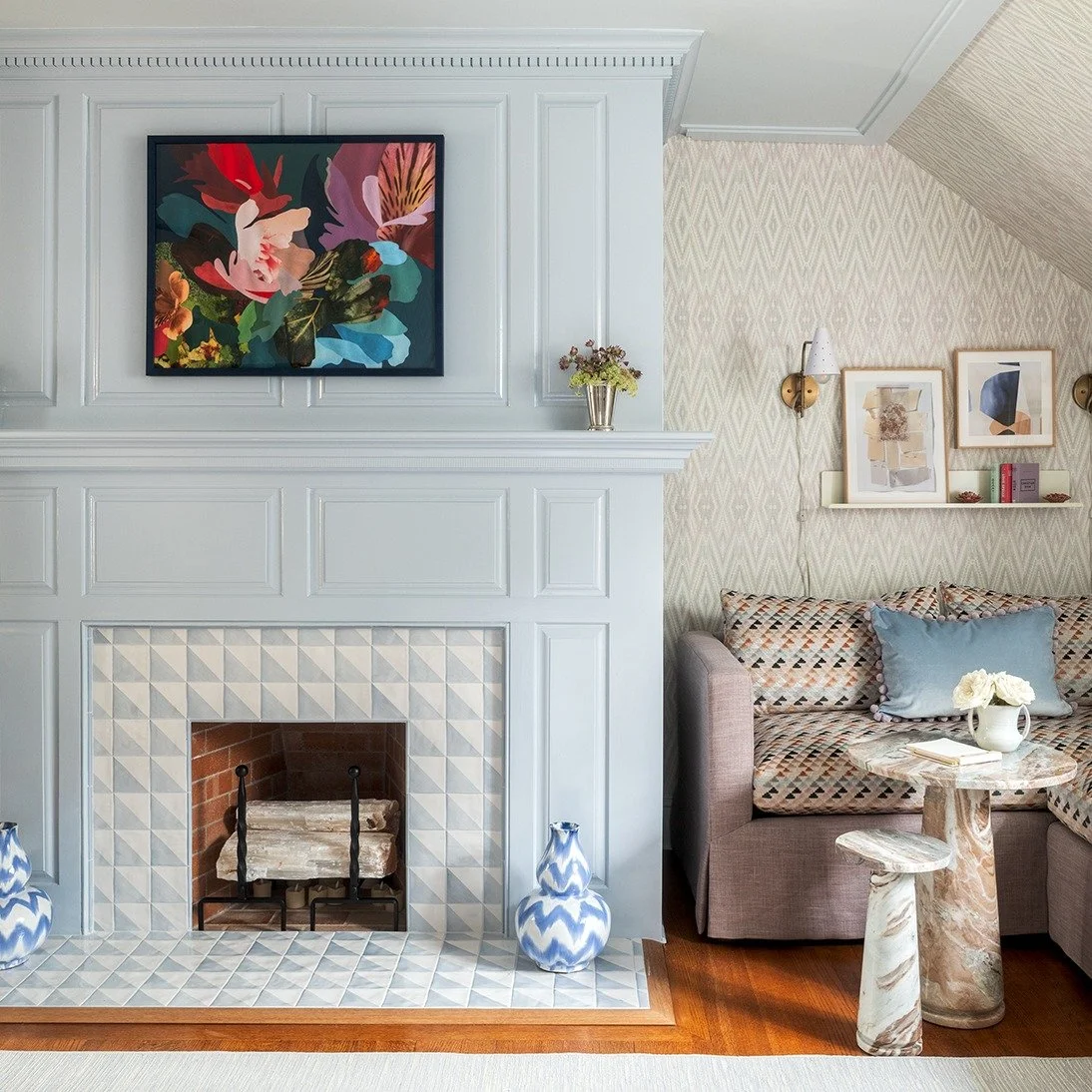 Swipe to see the before. ✨
Proof that even the smallest nook can become a defining moment. This Mansion in May fireplace went from overlooked to intentional&mdash;with layered texture, warmth, and presence.
Which version would you want to curl up bes