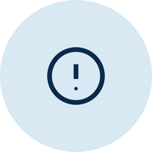 Problem icon for processes section