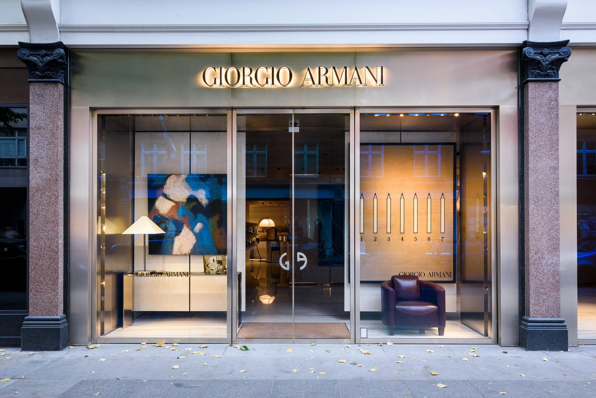 Art &amp; Armani/Casa installation. 37-42 Sloane Street. (2022)