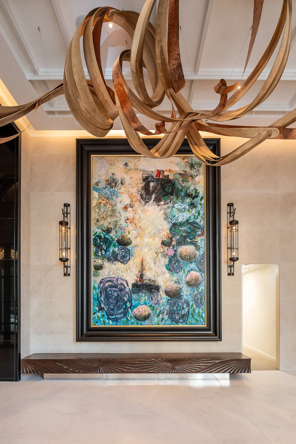 Ian Rayer-Smith artwork installation at Park Hyatt London River Thames hotel. (2024)