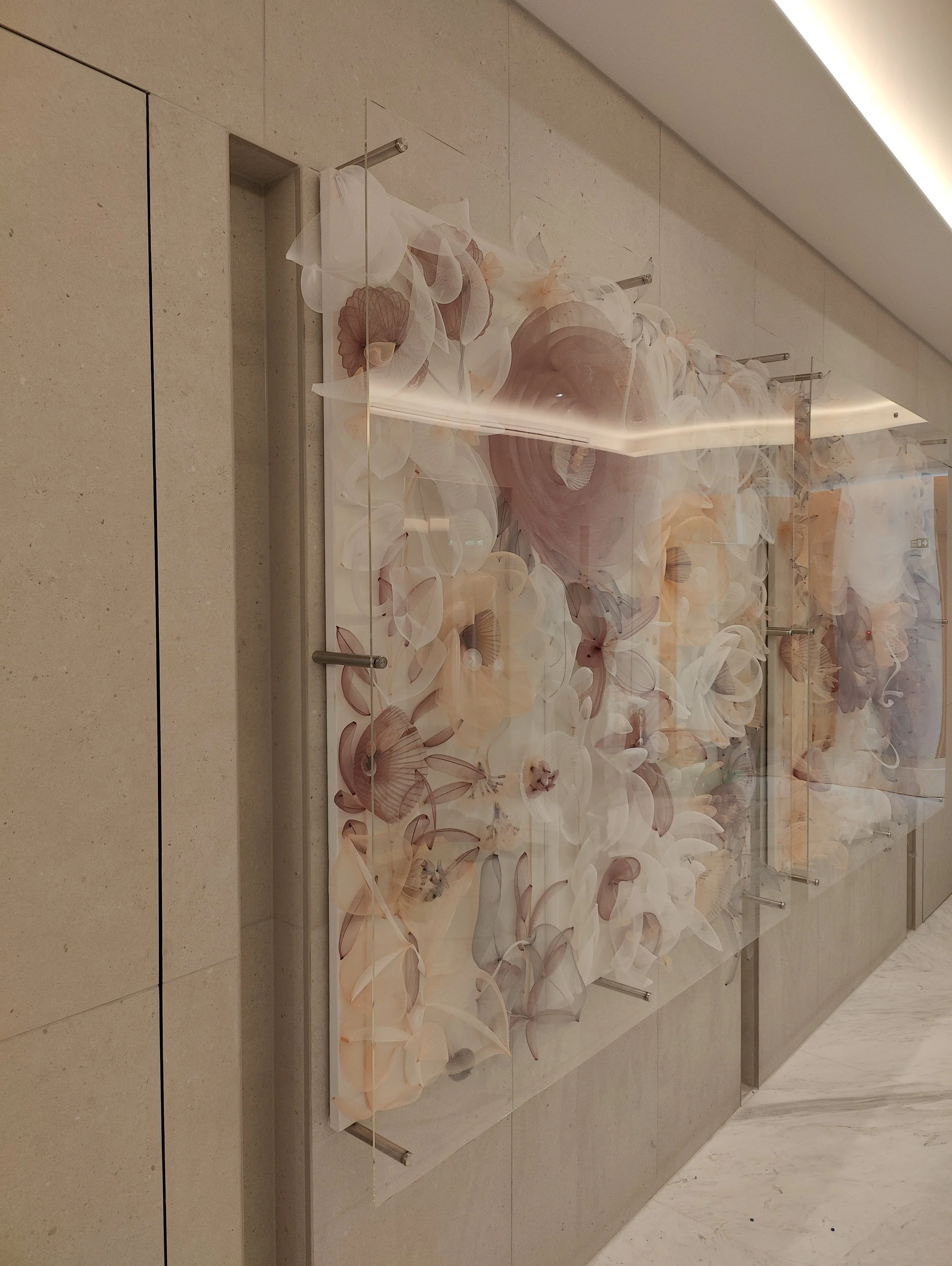 Acrylic protection for artworks installed at Park Hyatt London River Thames hotel. (2024) 