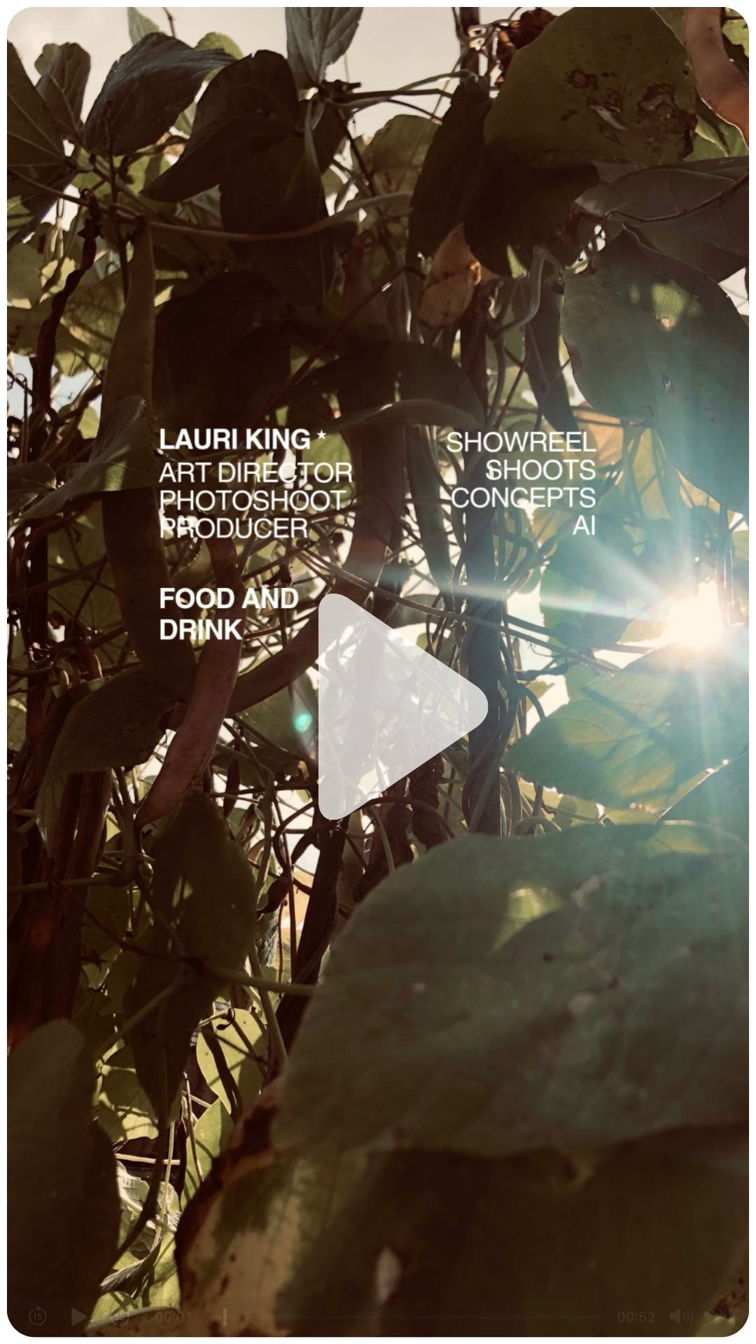 Lauri King Food+Drink showreel