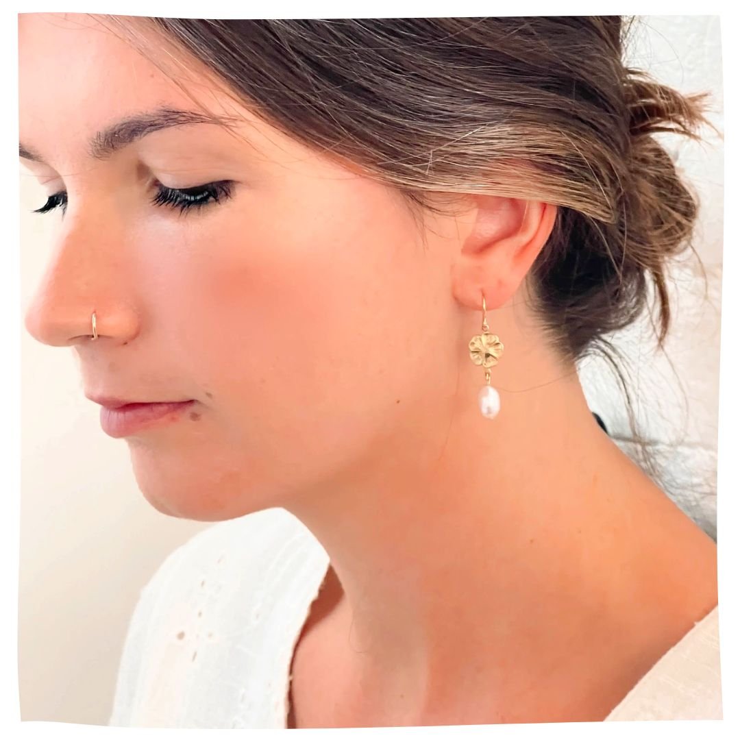 Uruz white diamond earrings by Rachel Boston  Finematter