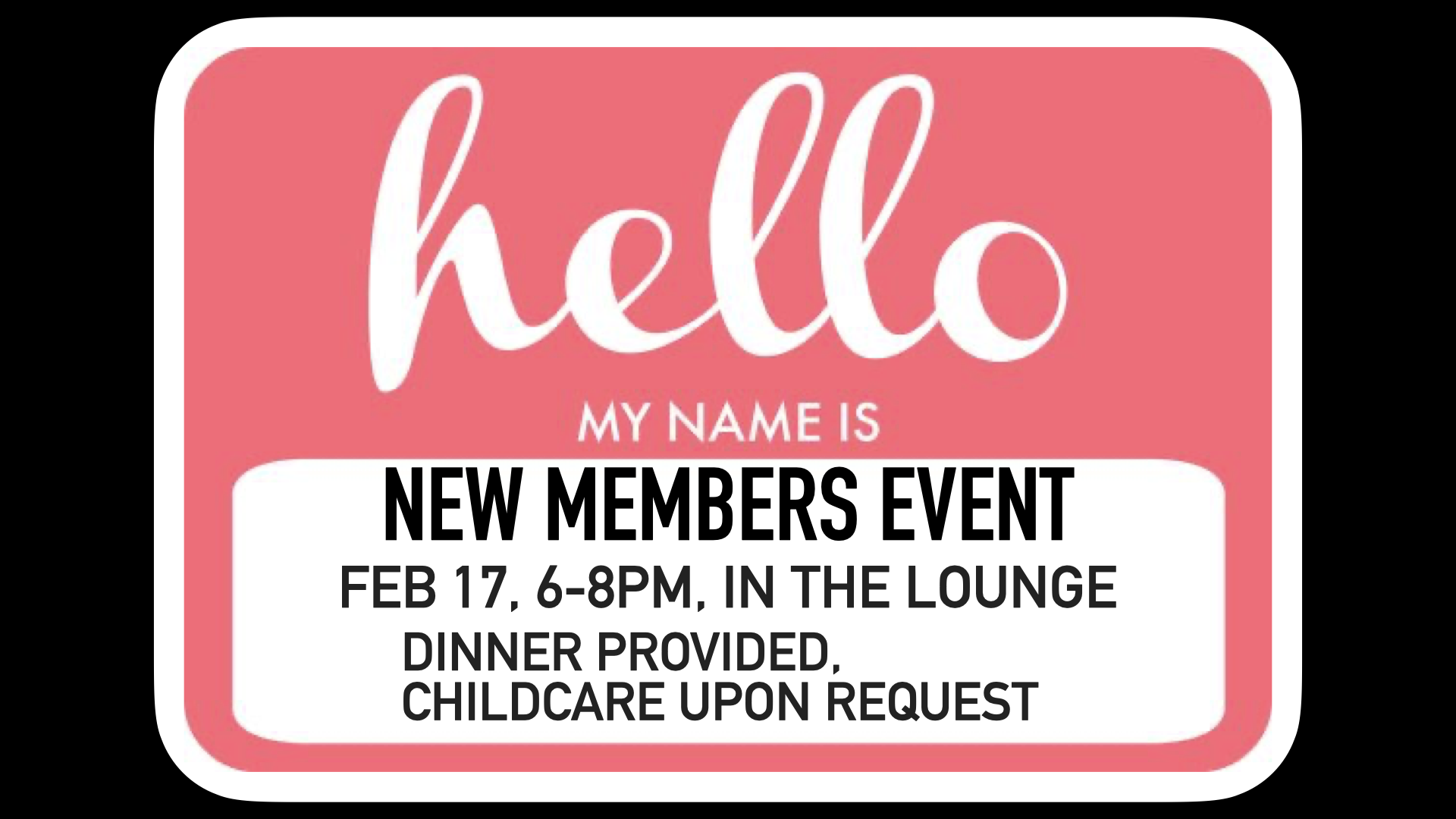 New Member's Event