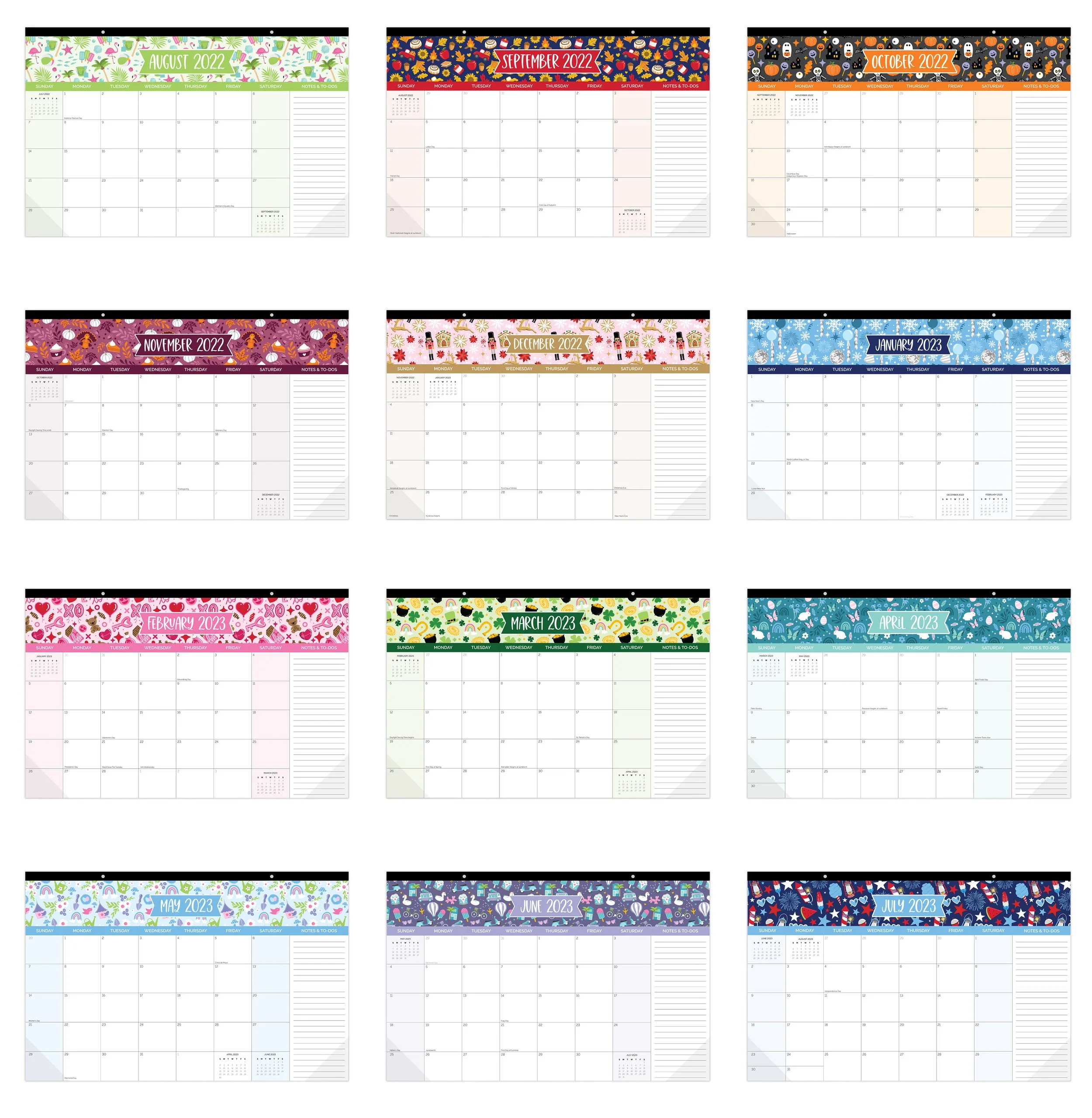 Holiday Icons Desk Calendar w:months.jpeg