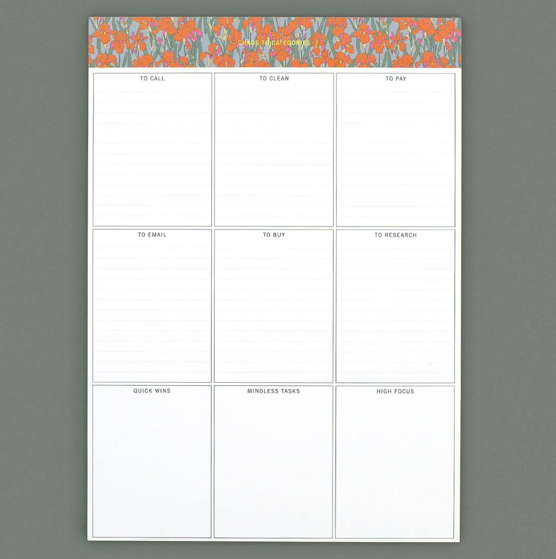 CHAOS TO CATEGORIES NOTEPAD