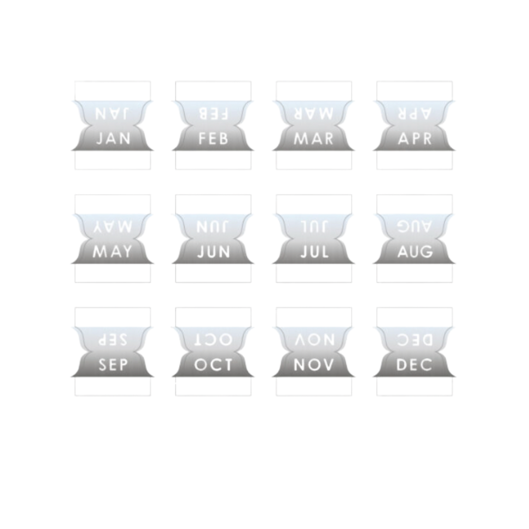 SILVER FOIL MONTHLY TABS