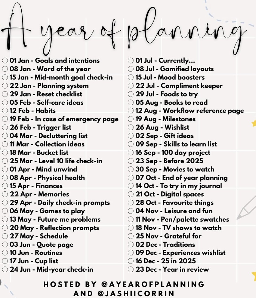 A Year of Planning - 2024