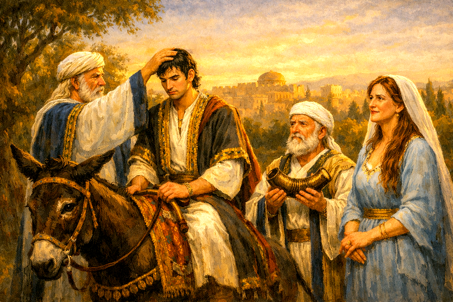 Salomón es ungido rey, y Adonías teme por su vida