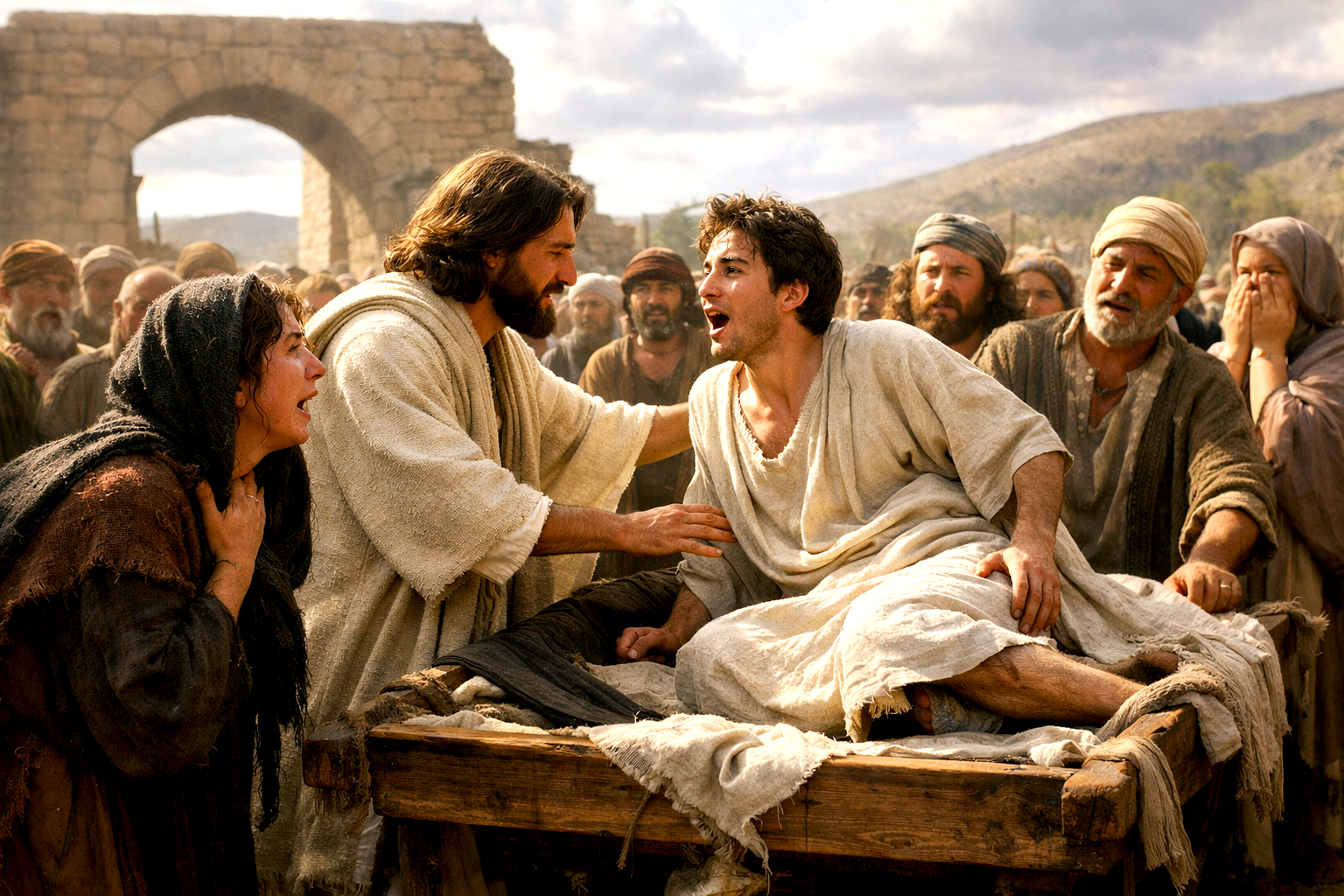 Jesús sana a un siervo y a un hijo único