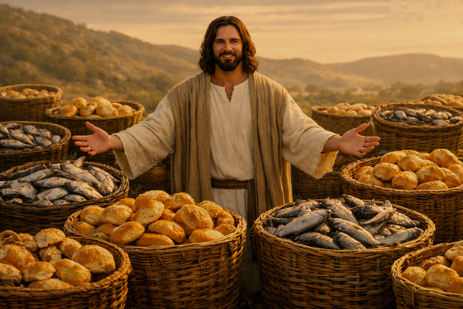 Jesús alimenta a los cinco mil