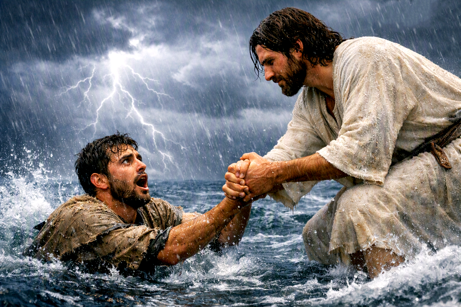 Jesús camina sobre el agua