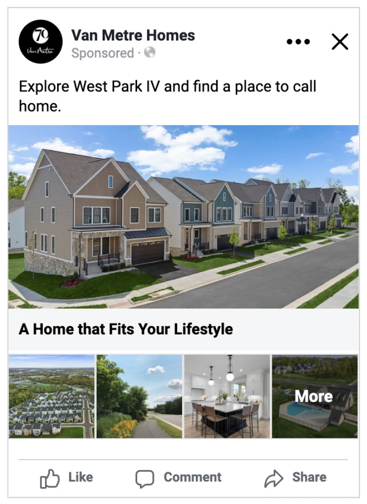 Collection Ads:
A strong hero image establishes the tone while supporting tiles extend the lifestyle story within Meta’s native collection layout.