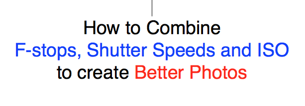 Photo 101: F-Stops, Shutter Speeds and ISO