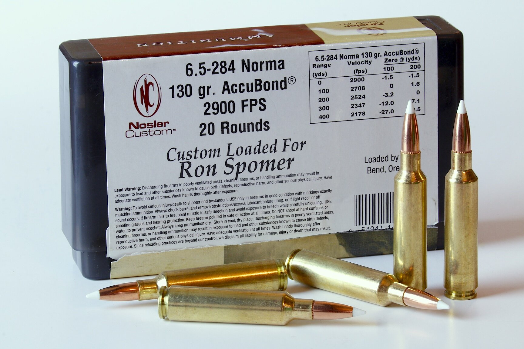 Nosler builds 9 different loads for the 6.5-284 Norma and chambers its prec...